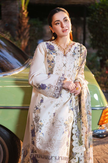 Sapphire 3PC Embroidered White Lawn Suit