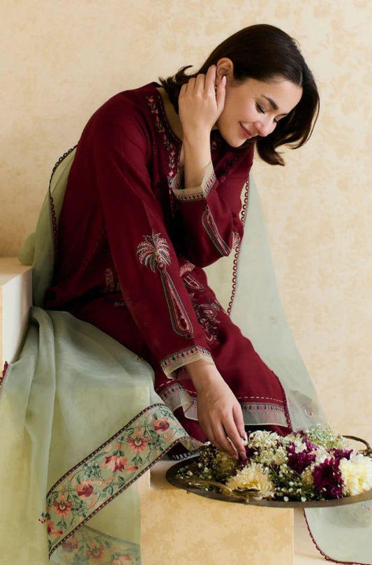 Sapphire 3PC Embroidered Lawn Suit
