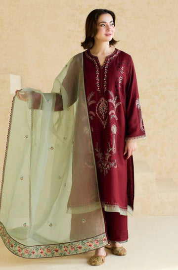 Sapphire 3PC Embroidered Lawn Suit