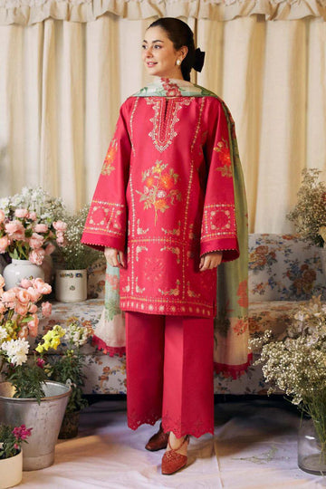 Sapphire 3PC Embroidered Lawn Suit